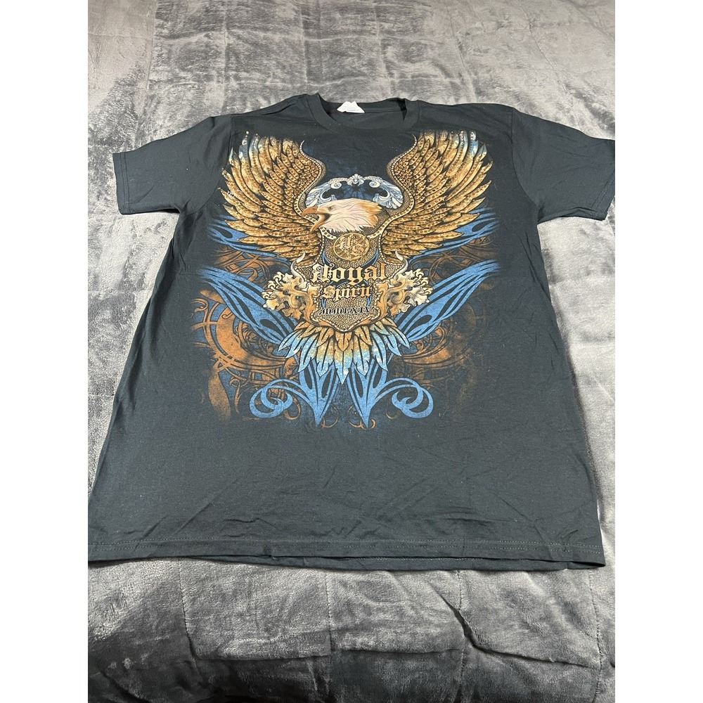 Y2K Style T Men's shorts sleeves shirt Big, Print, Graphic, Double-Sided Sz L